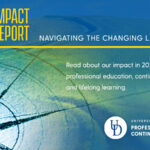 UD PCS 2021 Impact Report cover. Navigating the changing landscape