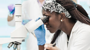 female laboratory scientist